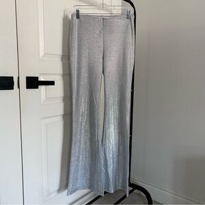 H&M Silver Shimmery Flared Leggings